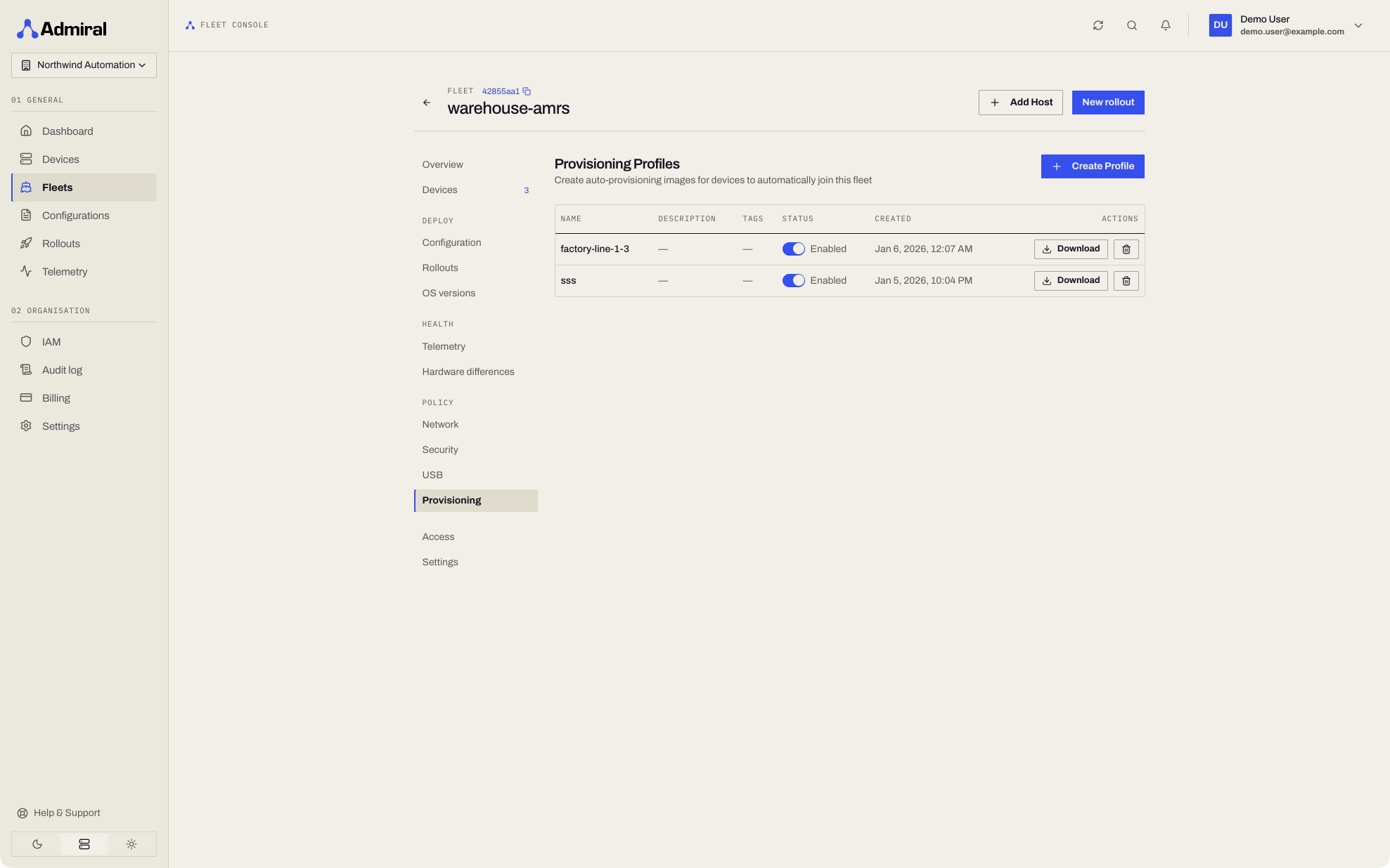 Provisioning Profiles