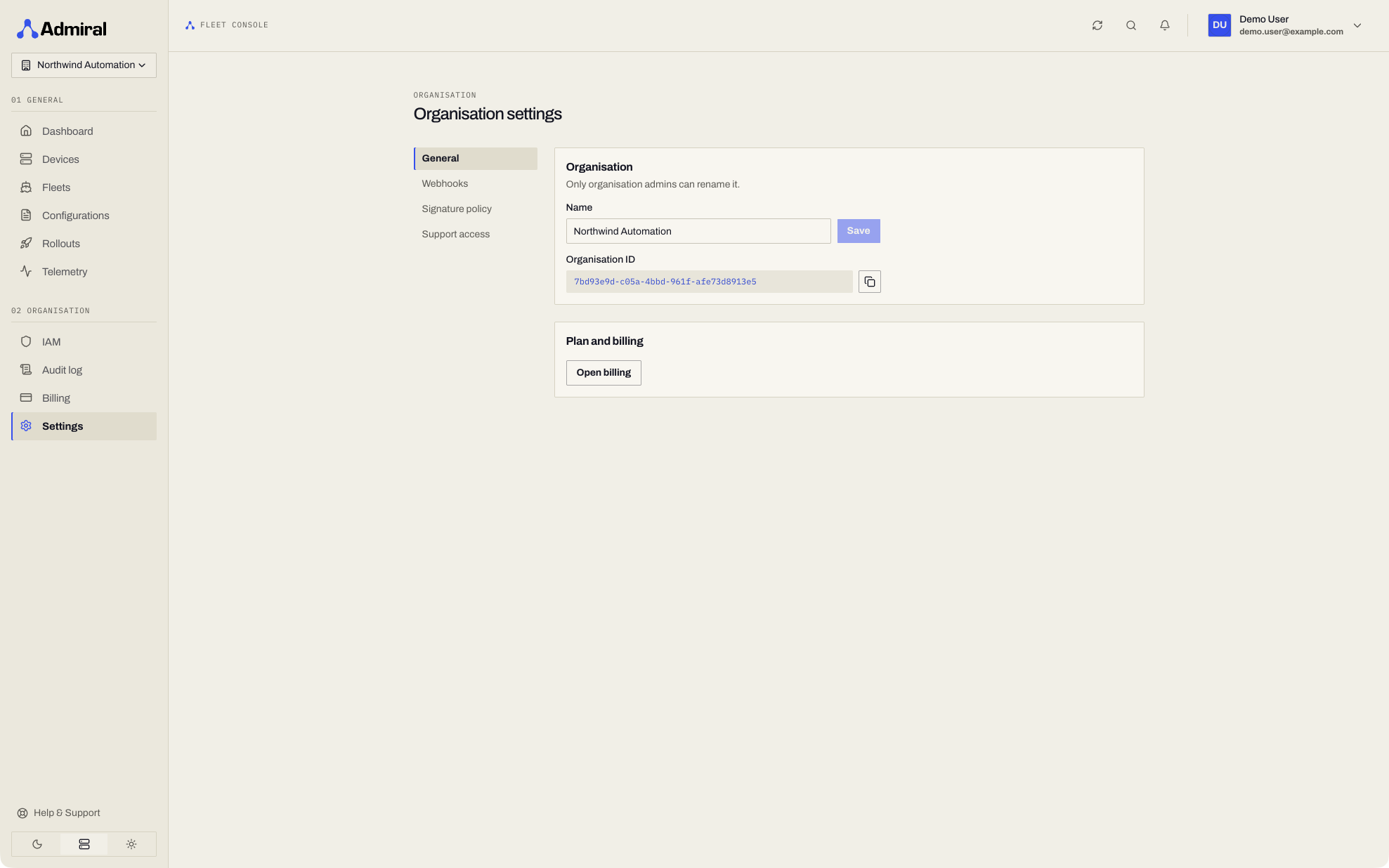Security Settings
